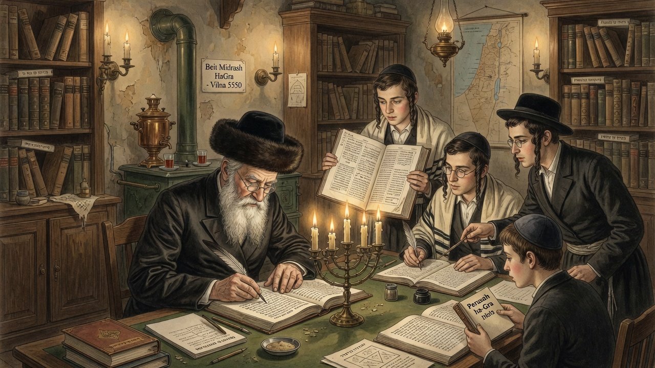 Jewish scholars studying the Hebrew Bible in Eastern Europe