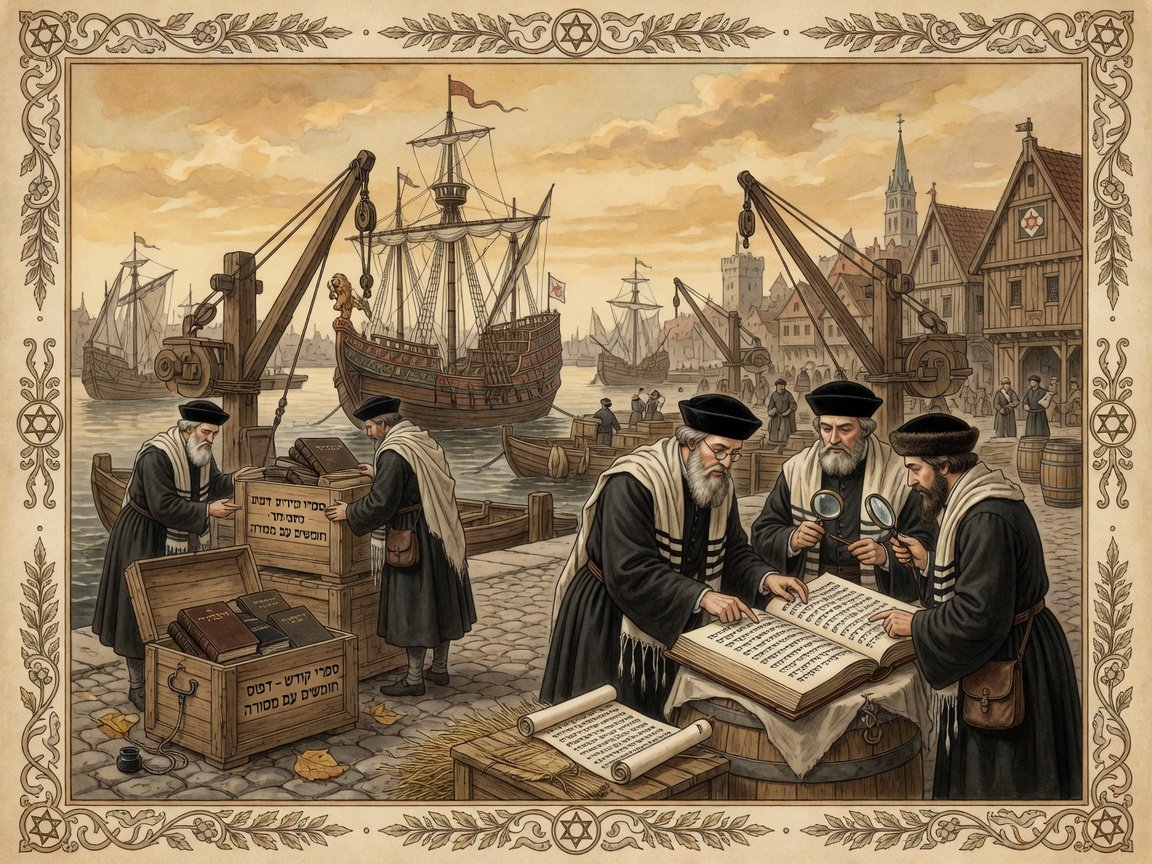 Historic illustration: Jewish Bible scholarship in Gdansk