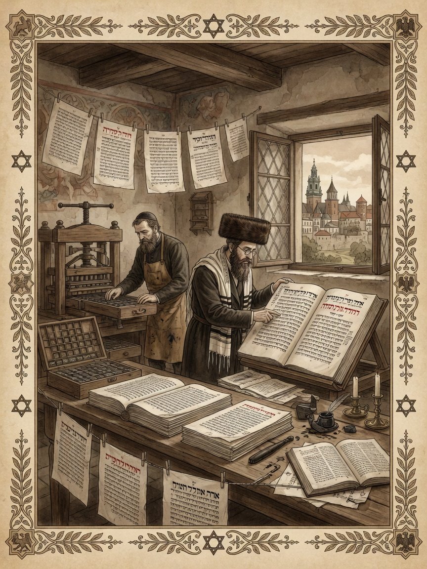 Historic illustration: Jewish Bible scholarship in Krakow