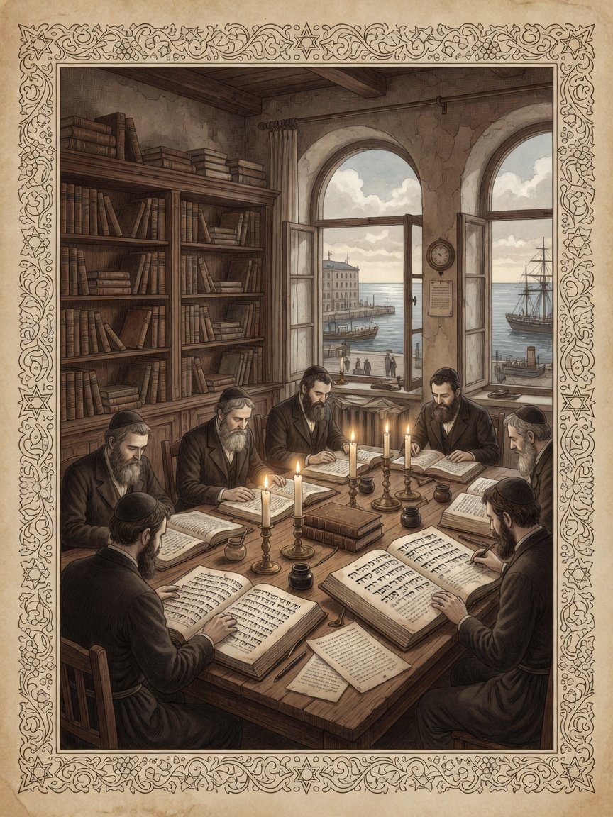 Original illustration: Jewish Bible study house in Odessa