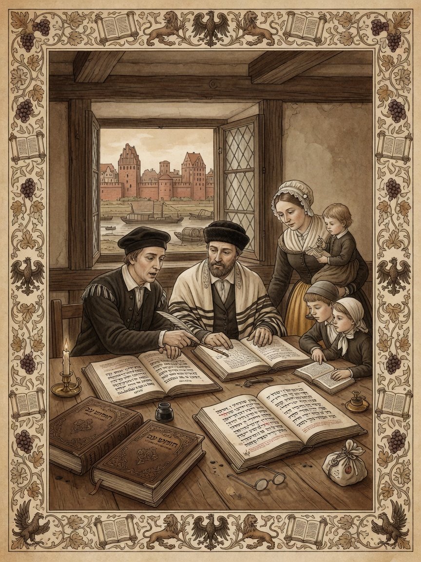 Historic illustration: Jewish Bible scholarship in Torun