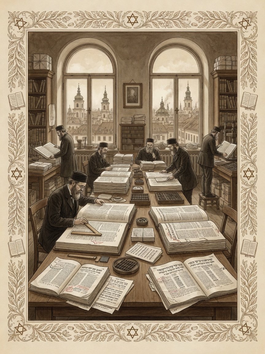 Historic illustration: Jewish Bible scholarship in Warsaw