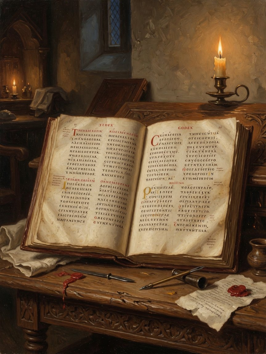 An illustrated Greek-Latin diglot Gospel codex evoking Codex Bezae