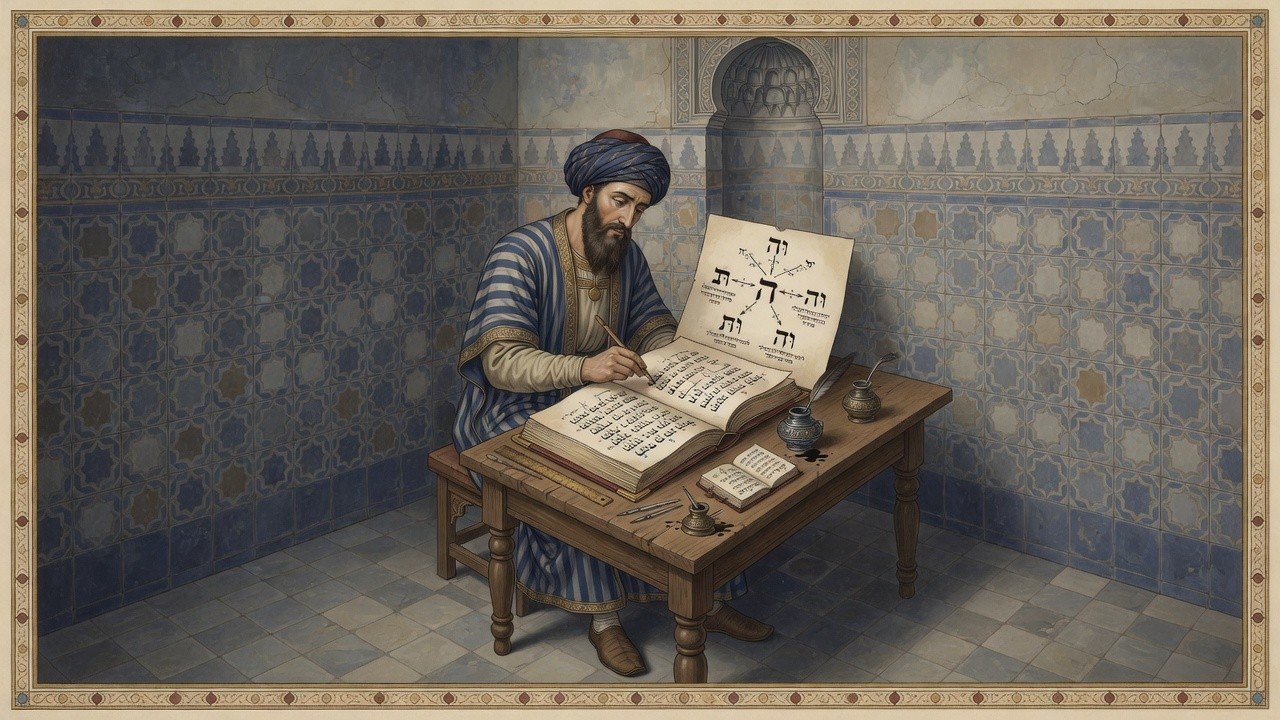 Original illustration: Cordoba scriptorium, Golden Age Hebrew scholarship